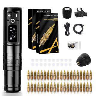 Tattoo Kit | Ambition Storm Wand Wireless Tattoo Machine kit